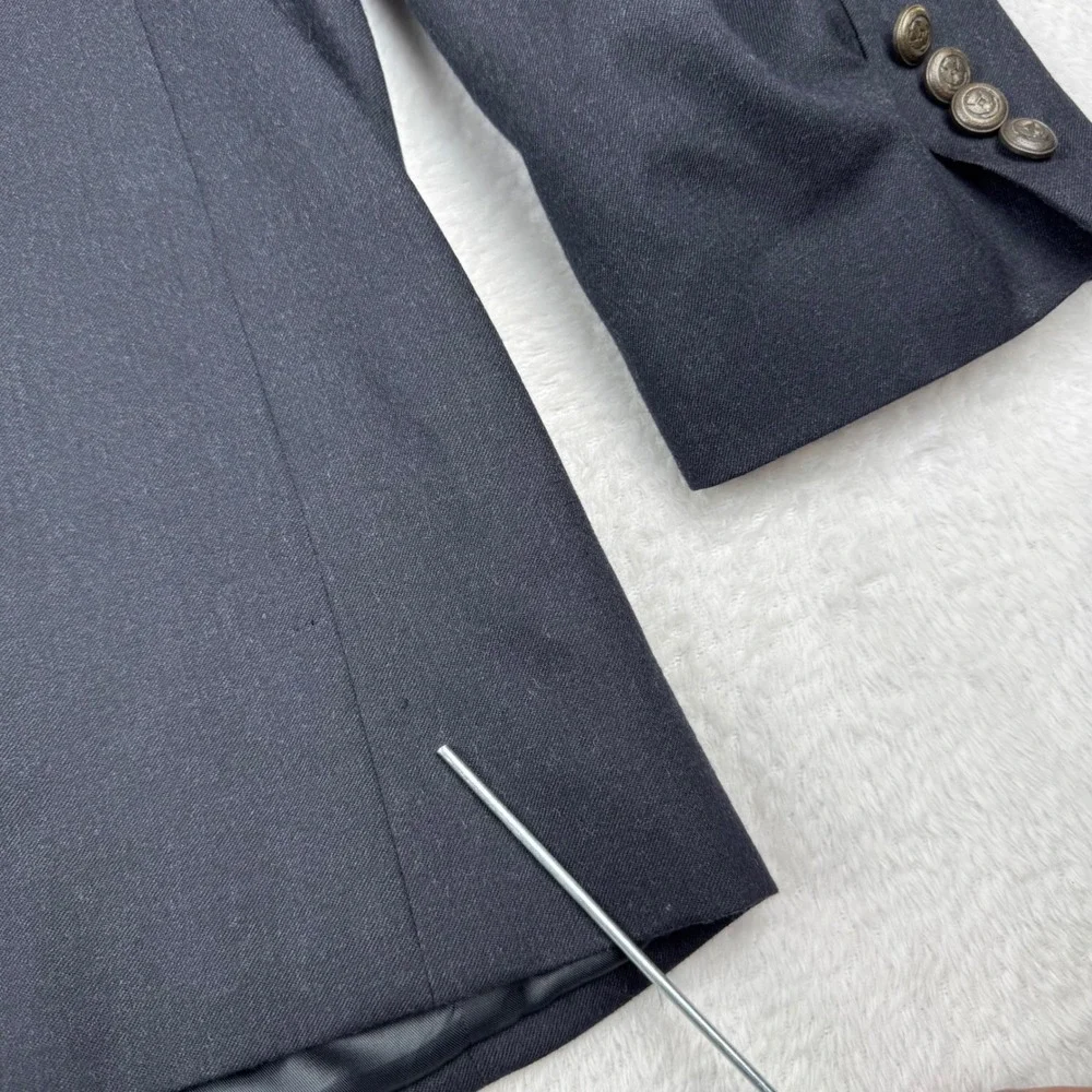 Jos. A. Bank Blazer Mens 48R Navy Blue Wool Cashmere Crest Button Sports Coat